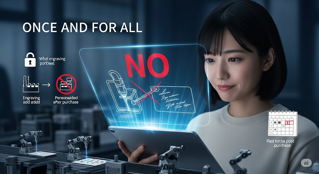 iPadの刻印はあとから追加できる？