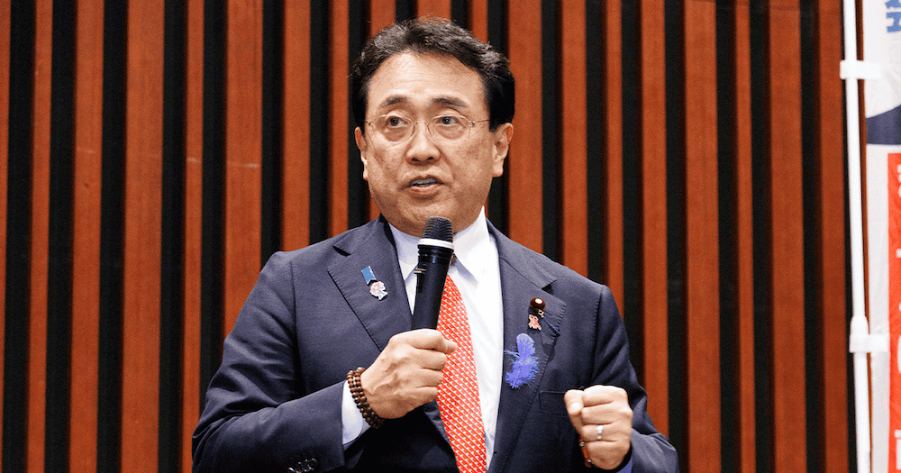 赤澤大臣の画像