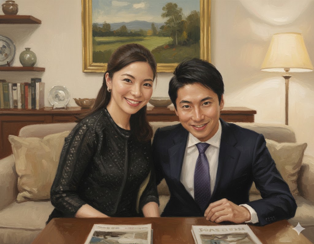 中曽根康隆と妻のイメージ画像