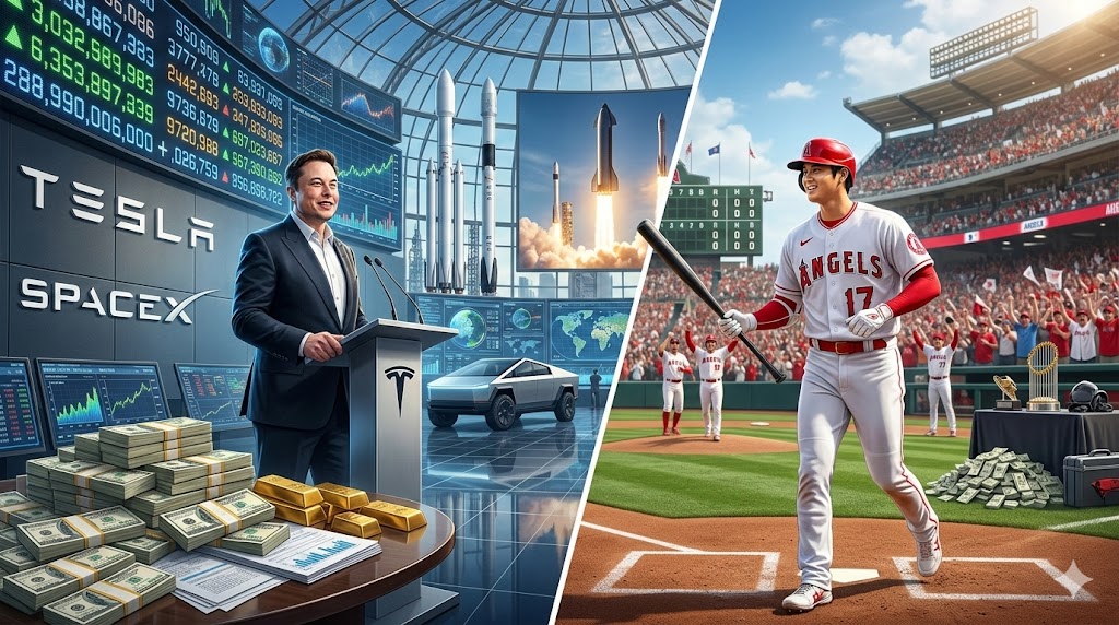 イーロンマスクの秒給と大谷翔平の格差