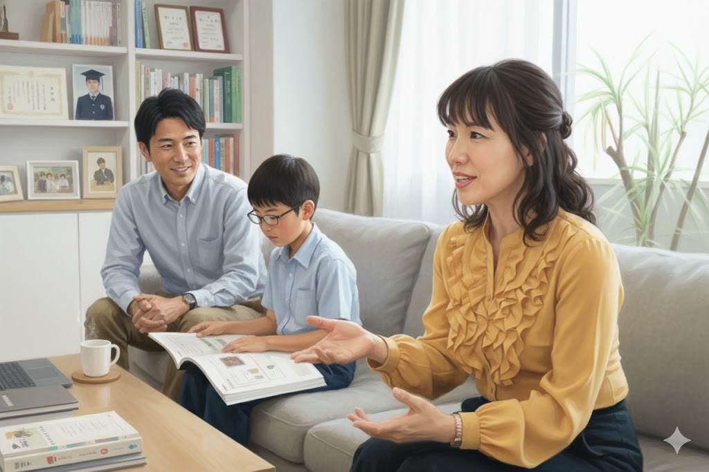 夫や子供の現在と息子が開成という噂の真相
